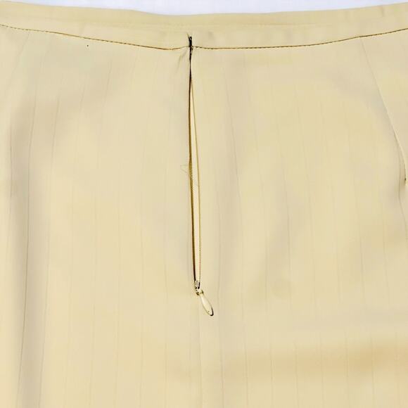 Vintage Jessica Ash New York Yellow Pinstripe Career Suit Skirt & Blazer Size 14 - Picture 11 of 13